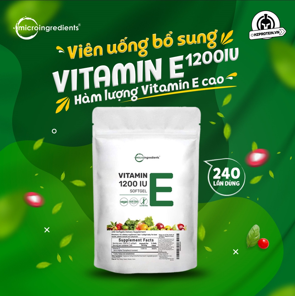 Micro Vitamin E 1200IU (240 viên Softgels)