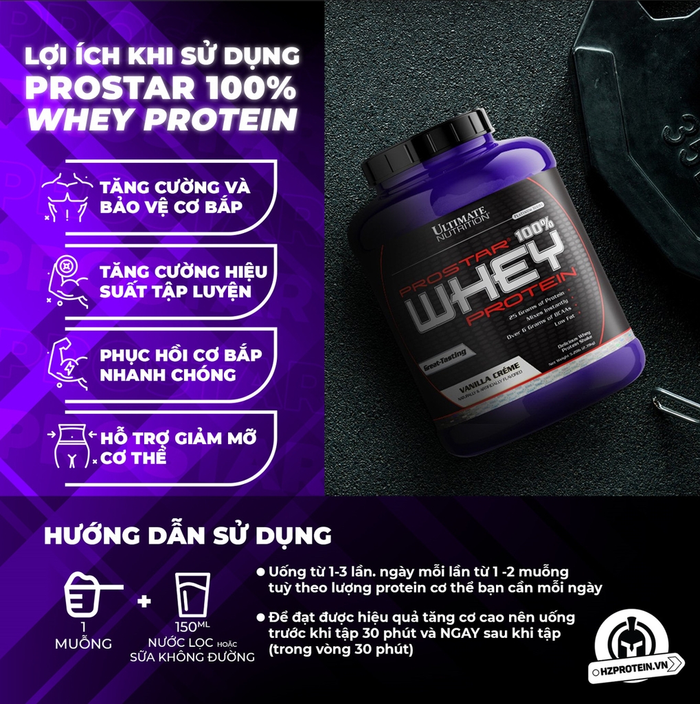 Sữa Tăng Cơ Ultimate Nutrition - ProStar Whey Protein (5 Lbs)