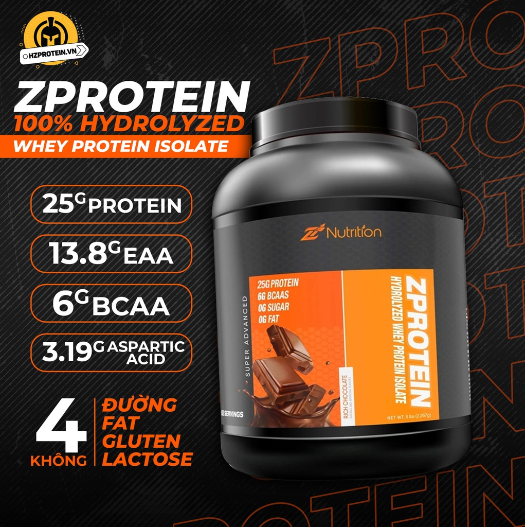 ZProtein Hydrolyzed 100% Whey Protein Siêu Tinh Khiết (5 LBS)