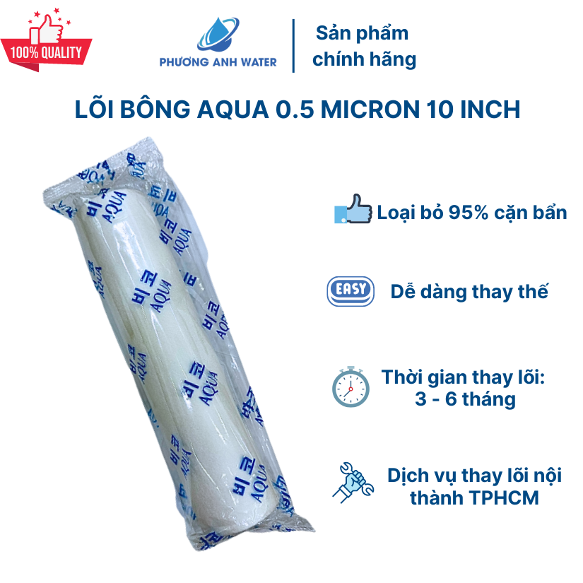 Lõi lọc bông Aqua Hàn Quốc BDM 0.5 micron