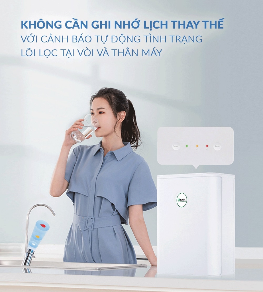 Hệ thống cảnh báo tự động tình trạng lõi tại vòi và thân máy của S600