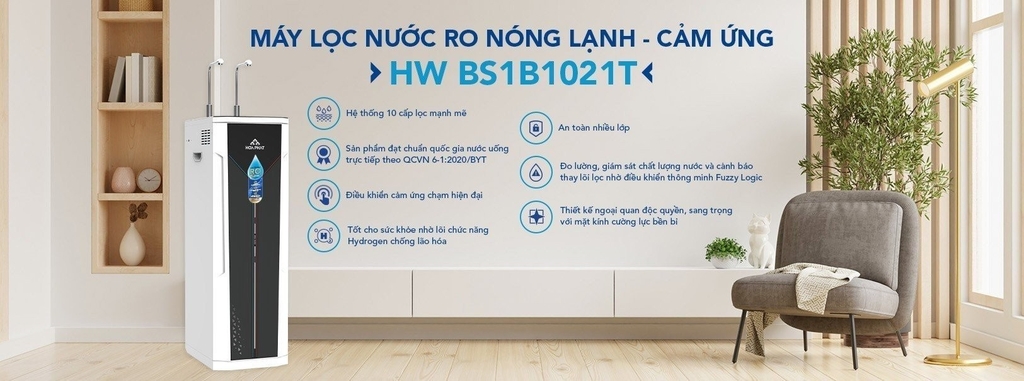 Tính năng nổi bật của máy lọc nước RO nóng lạnh Hòa Phát HWBS1B1021T