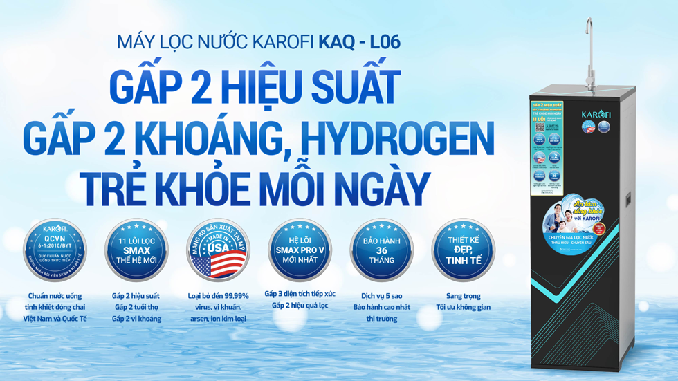 Giới thiệu về máy lọc nước RO tủ đứng Karofi KAQ-L06 11 lõi