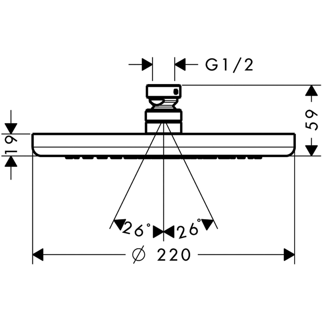 Bát sen Hansgrohe Croma 220 26464000