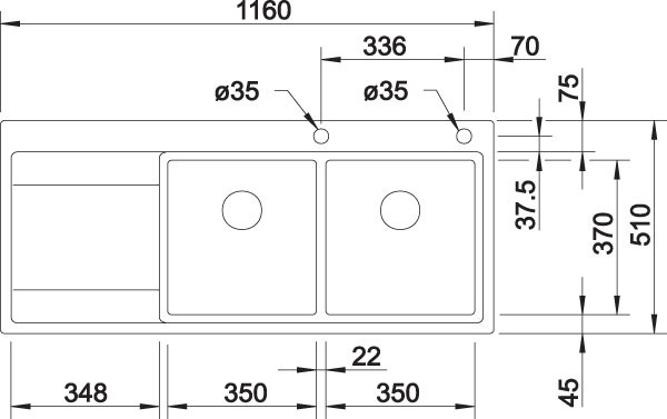 Chậu rửa bát Blanco Divon II 8 S-IF