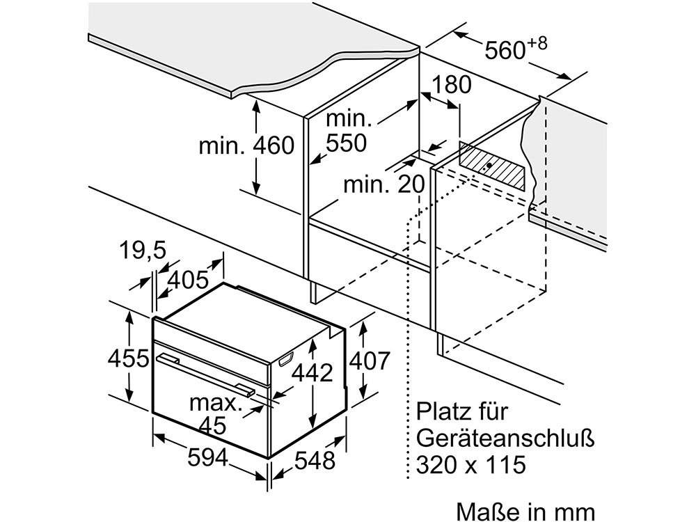 Lò hấp Bosch CDG634AB0 Serie 8 - 38L (viền đen)