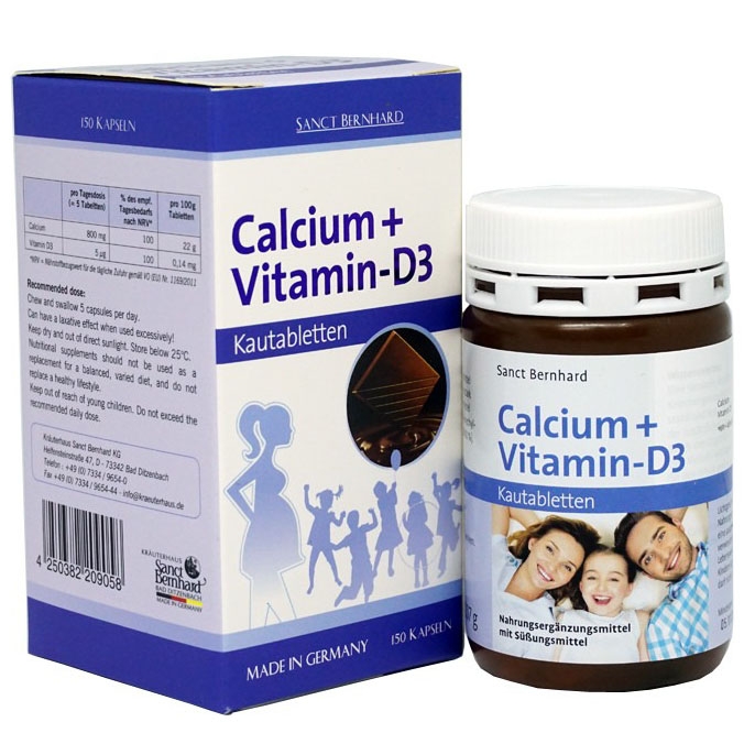 Viên ngậm bổ sung Calcium Vitamin D3 Sanct Bernhard