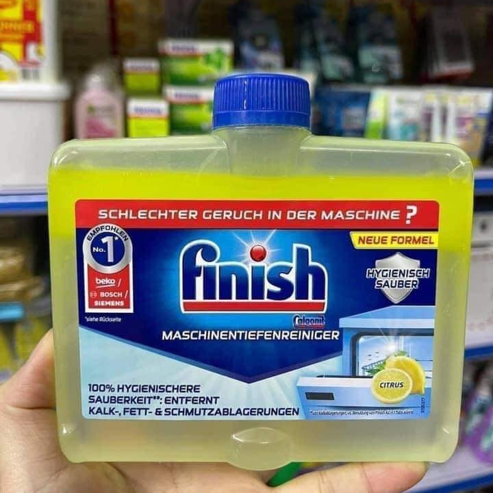 Dung dịch vệ sinh máy rửa chén bát Finish hương chanh