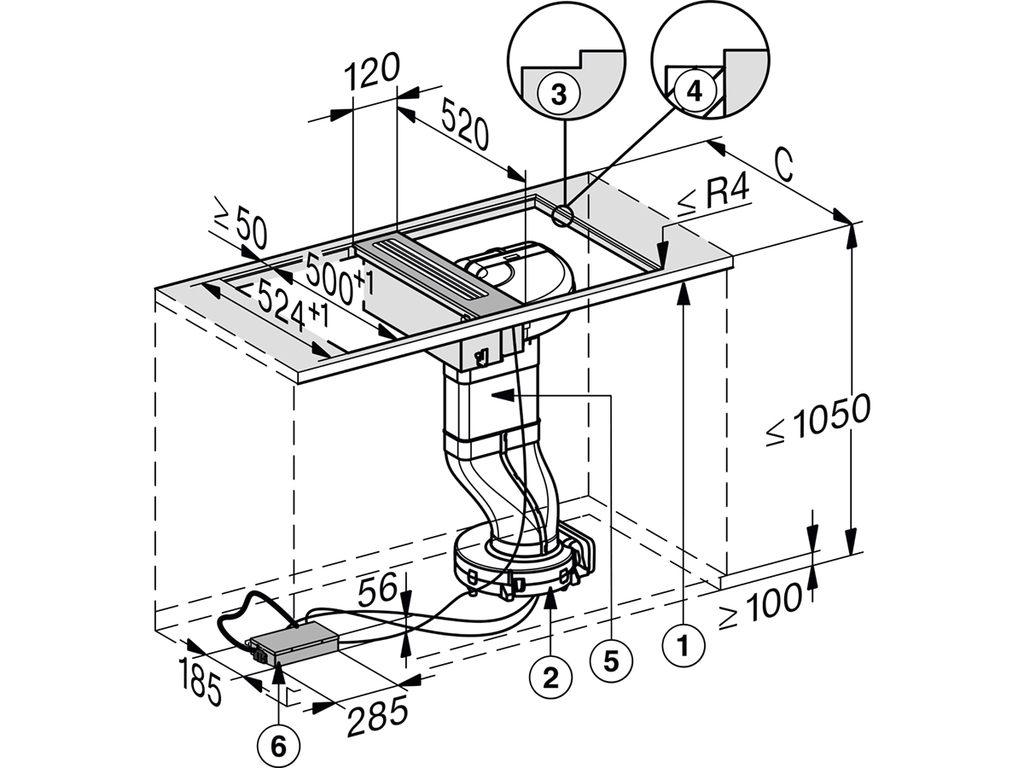 Hút mùi Domino Miele CSDA 7001 FL