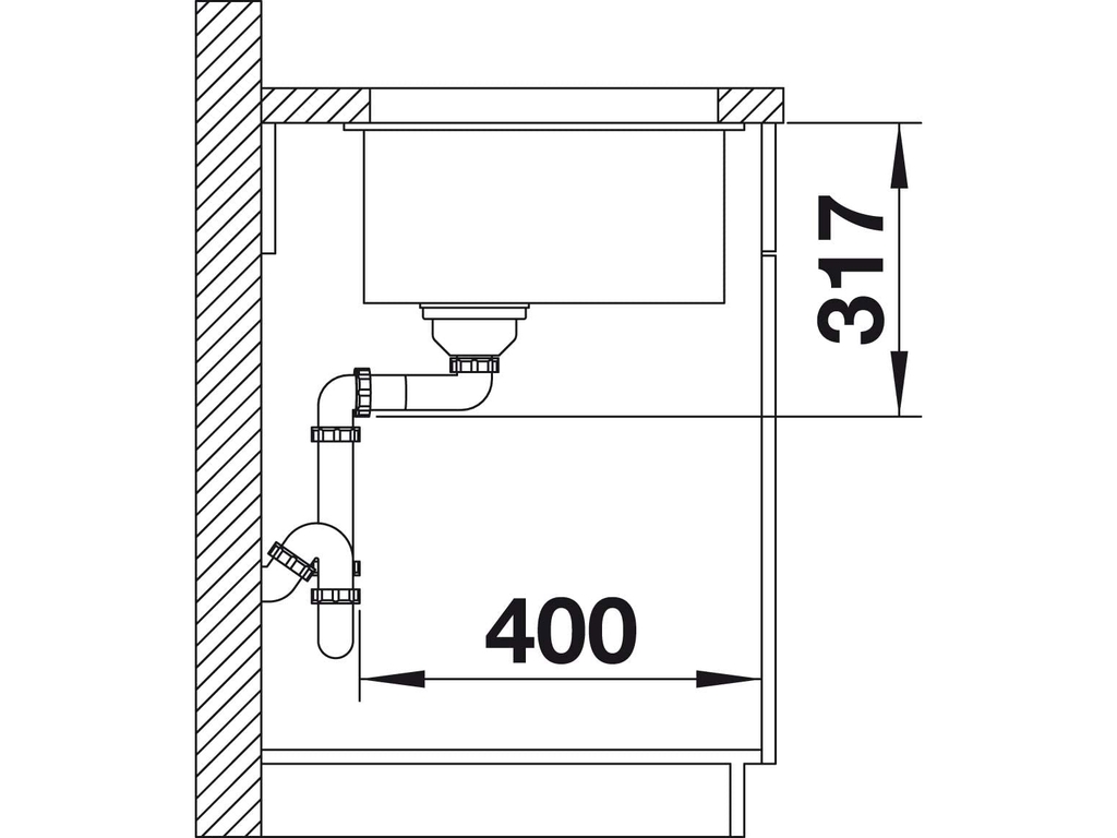 Chậu rửa bát âm bàn Blanco Etagon 700-U - Muskat (525175)