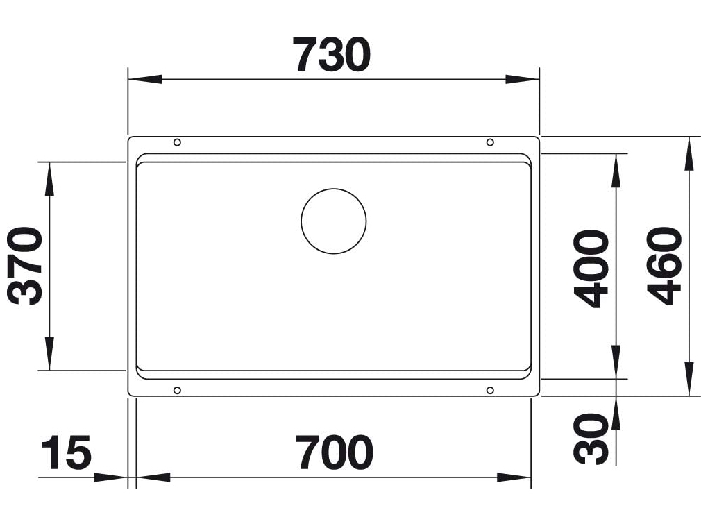 Chậu rửa bát âm bàn Blanco Etagon 700-U - Muskat (525175)