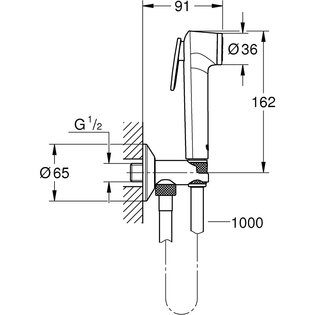 Vòi xịt Grohe New Tempesta-F Trigger Spray Set 26358000