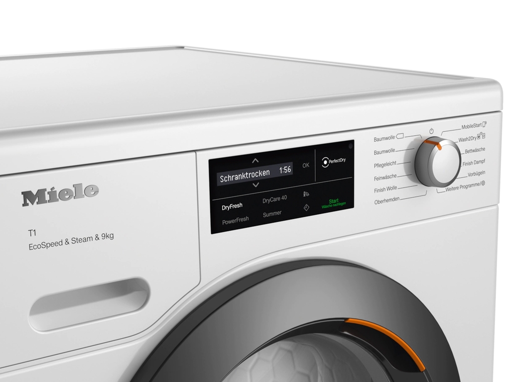 Máy sấy quần áo Miele TCL780WP EcoSpeed & Steam 9kg