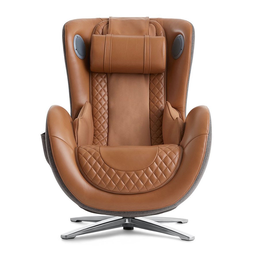 Ghế massage Nouhaus Classic Massage Chair with Ottoman Caramel