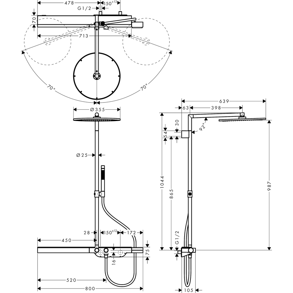 Sen cây Axor ShowerSolutions 350 27984000