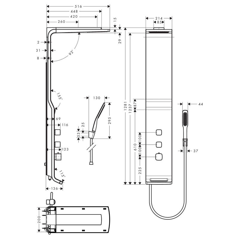 Sen cây Hansgrohe Panel 27008000