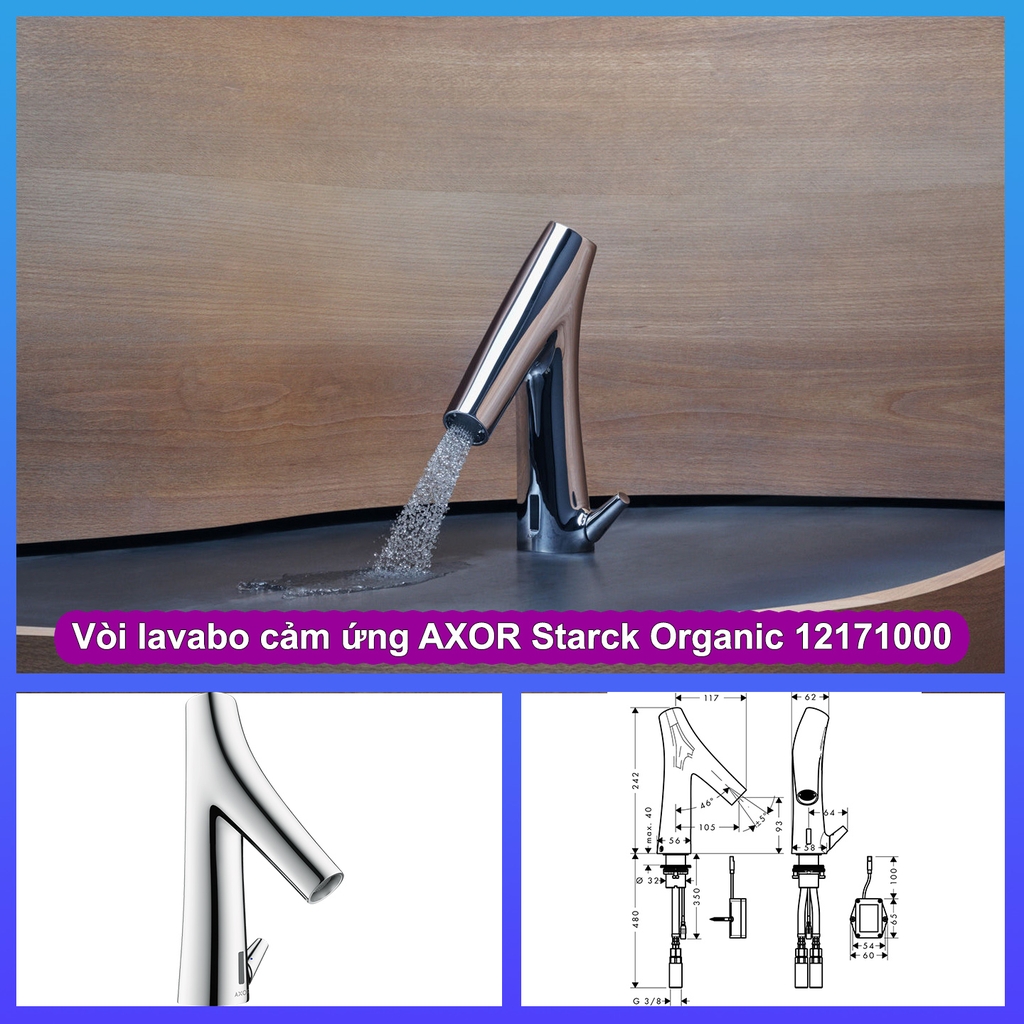 Vòi lavabo cảm ứng AXOR Starck Organic 12171000