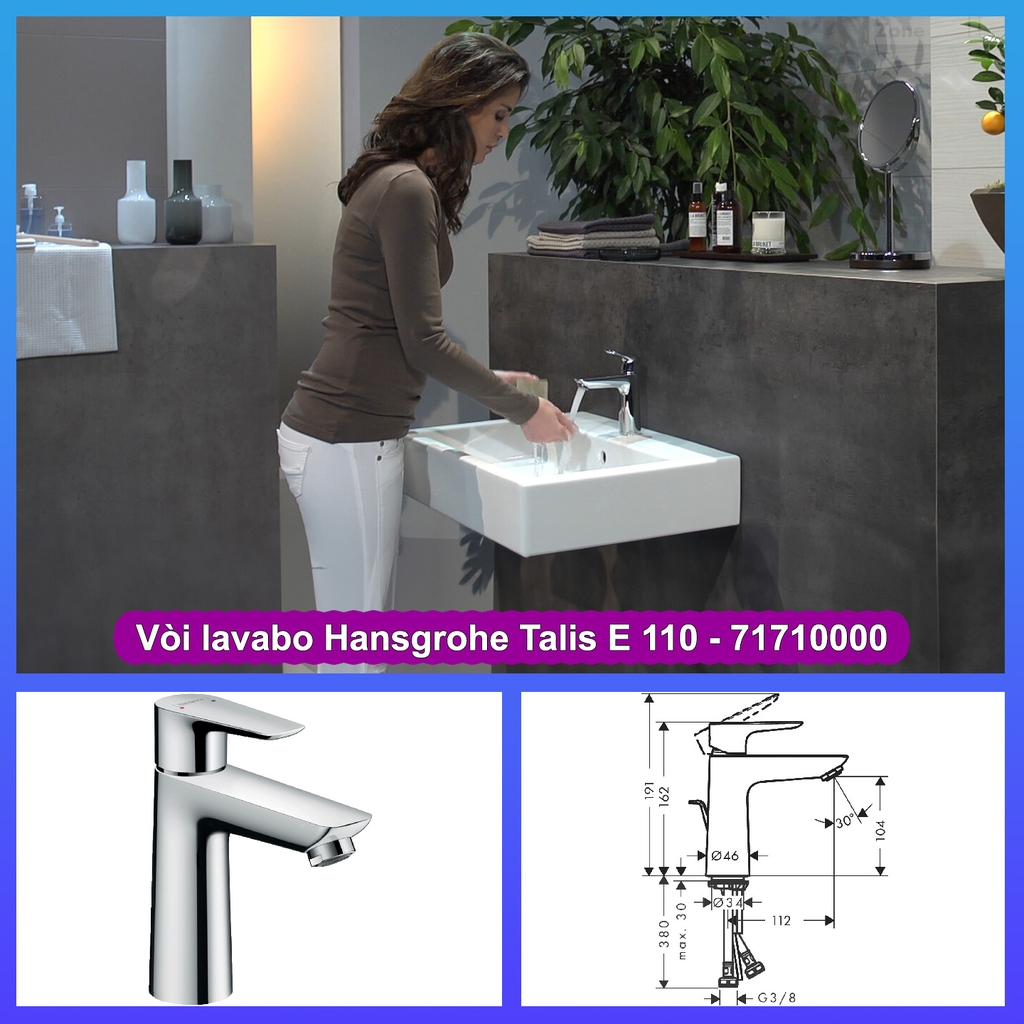 Vòi lavabo Hansgrohe Talis E 110 71710000
