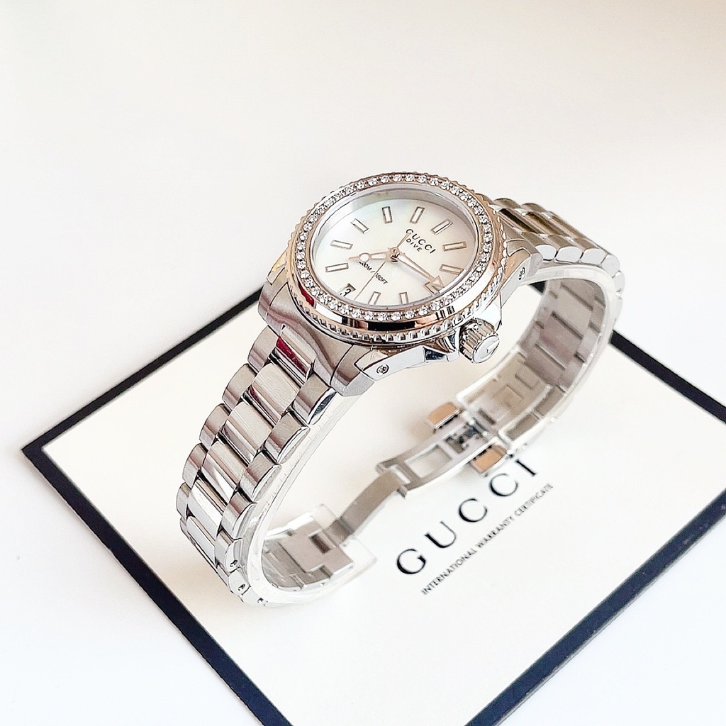 Gucci Dive Mother Of Pearl Dial Stainless Steel Ladies 