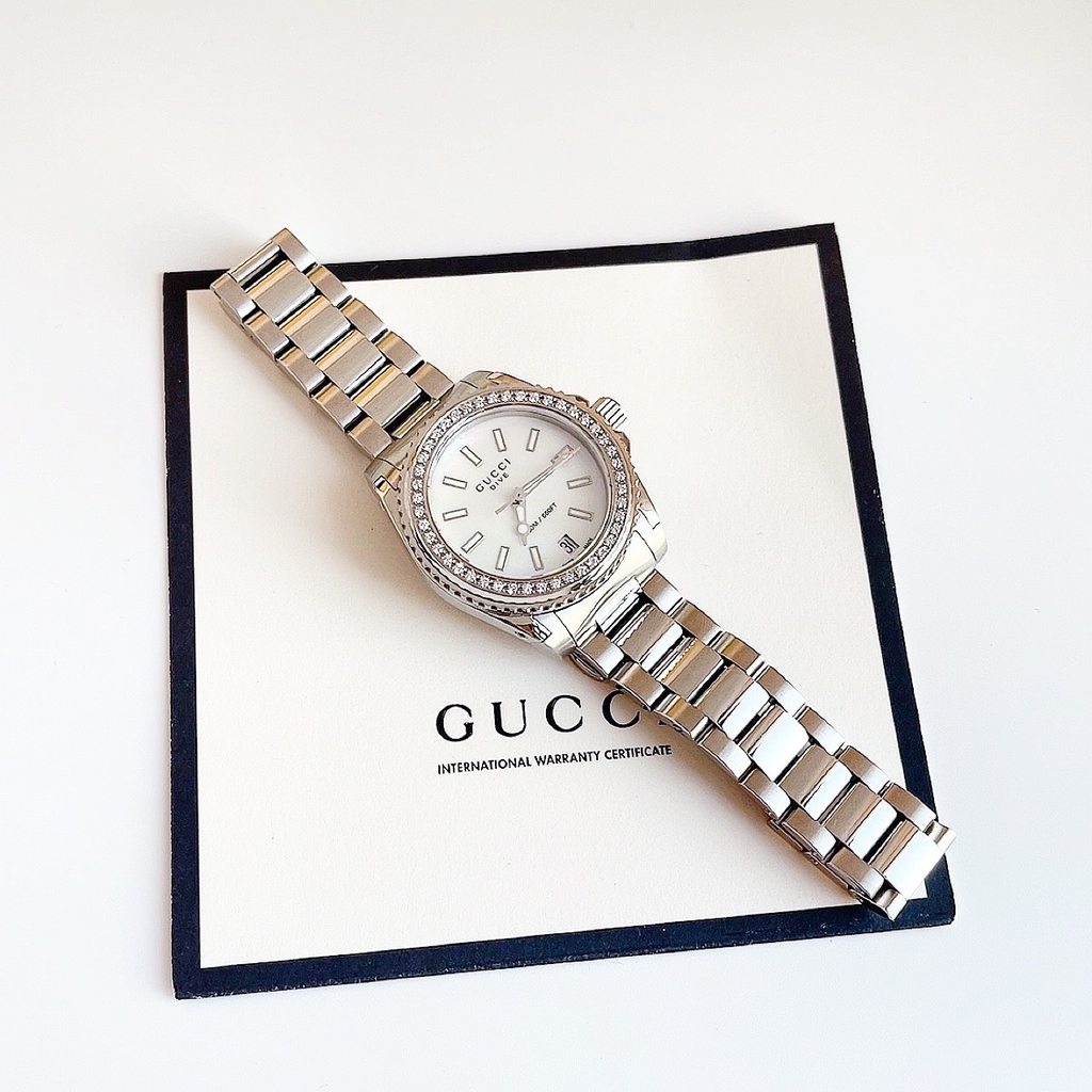 Gucci Dive Mother Of Pearl Dial Stainless Steel Ladies 