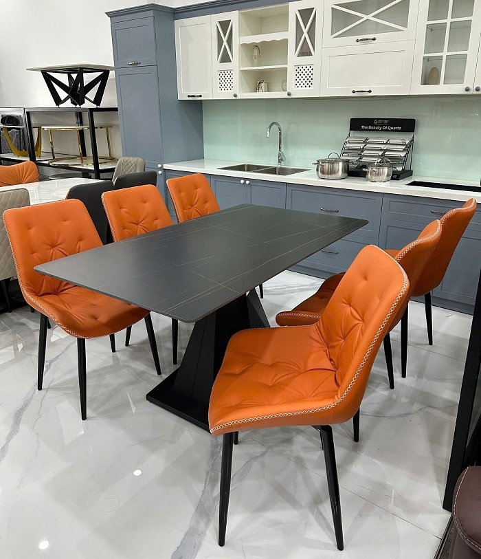 Bàn Ăn 6 Ghế Mặt Đá Giá Rẻ 2730S