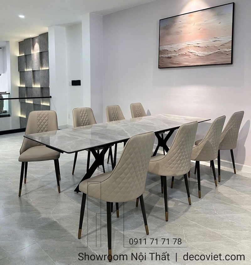 Bàn Ăn Kéo Dài Thông Minh 2m6 8 Ghế 2525S
