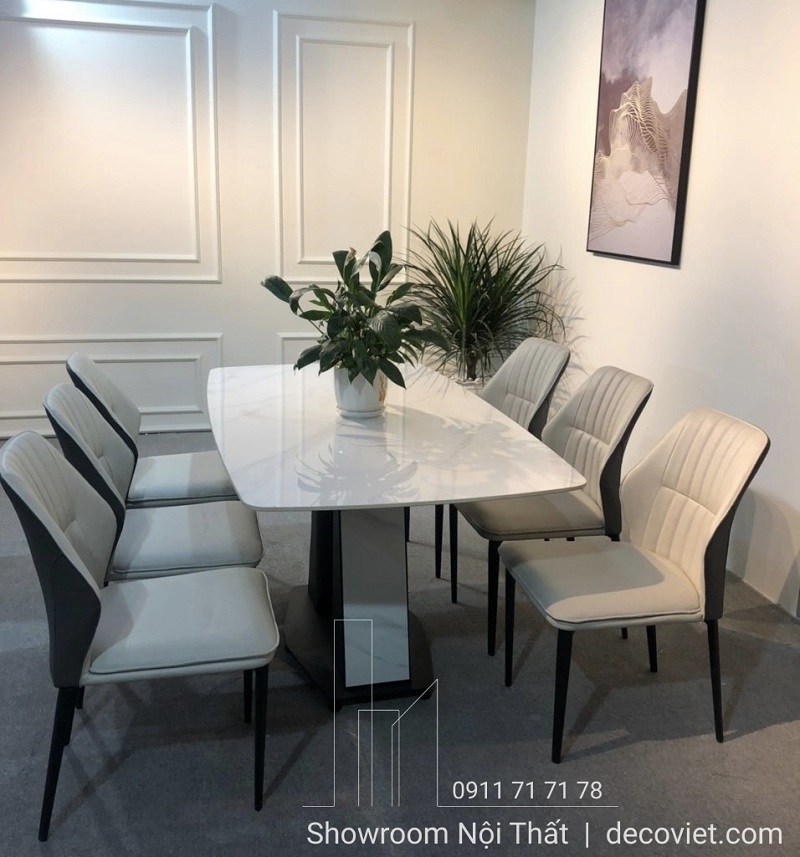 Bàn Ăn Mặt Đá 6 Ghế 1046S