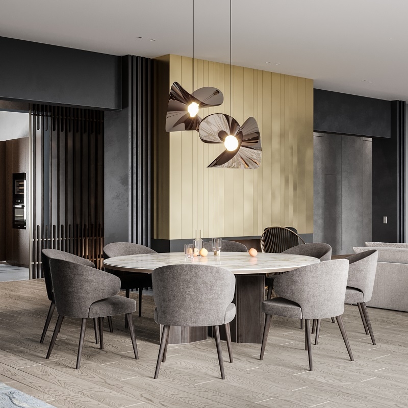 Bàn Ăn Tròn 8 Người Mặt Đá 1943S