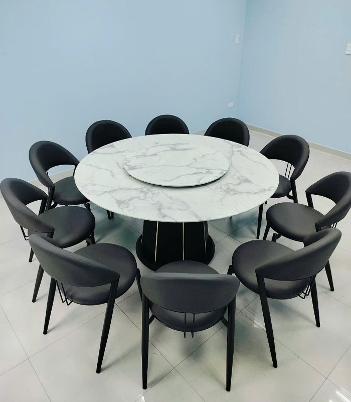 Bàn Ăn Tròn Xoay 10 Ghế Giá Rẻ 2060S