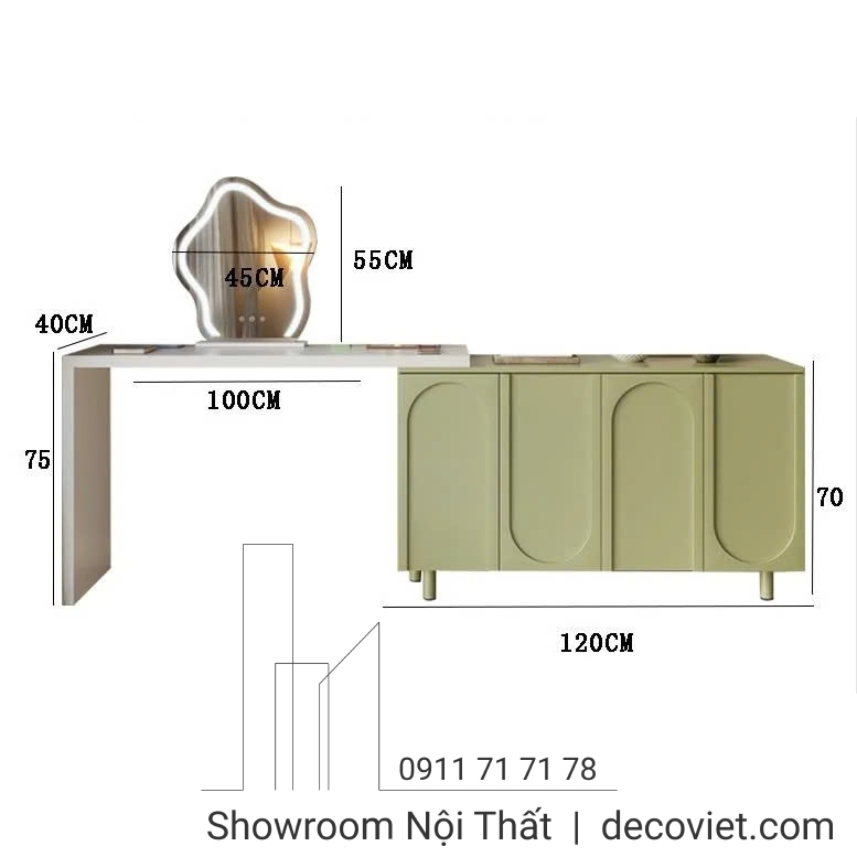 Bàn Phấn Trang Điểm 135S