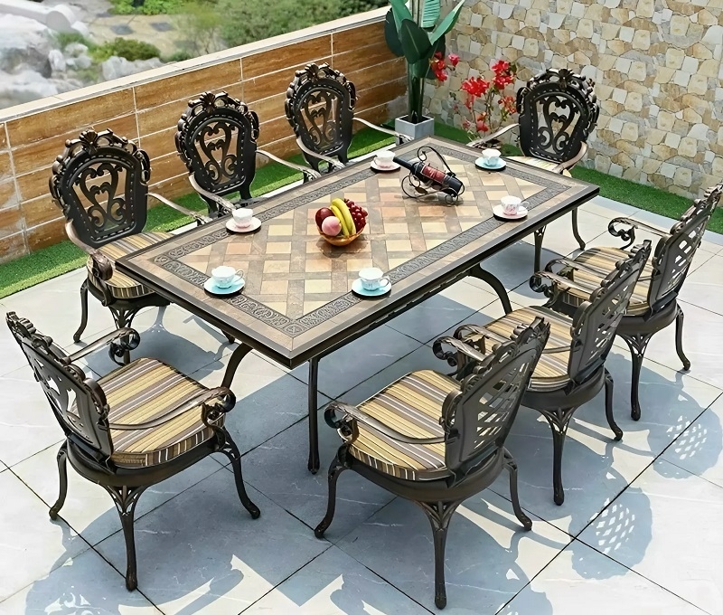 Bàn Sân Vườn Tân Cổ Điển 8 Ghế 2029T