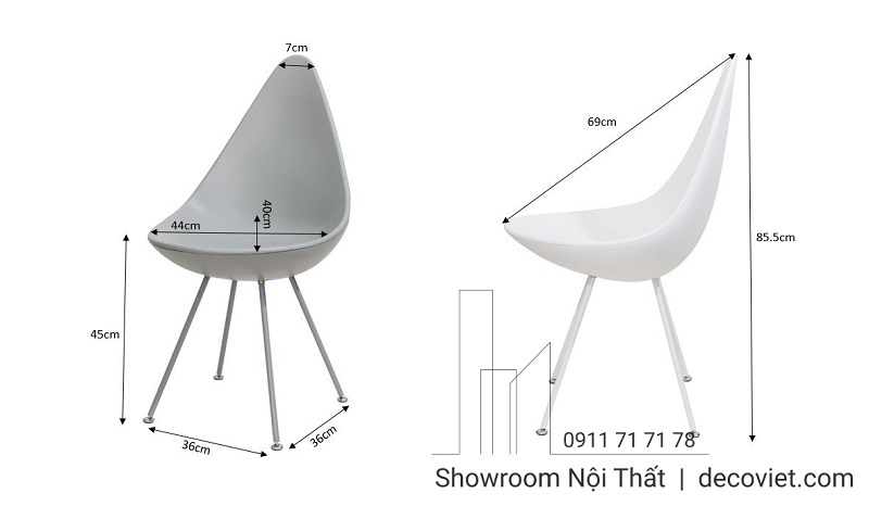 Ghế Cafe Giọt Nước Hiện Đại 209T