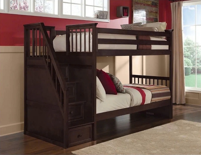 Giường Tầng Giá Rẻ 2T – Nâu