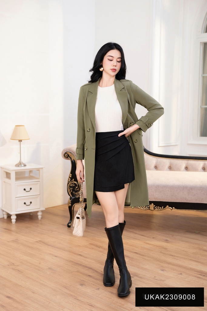 Áo Măng Tô Dáng Dài Thiết Kế Sang Trọng, Lịch Sự UKAK2309008