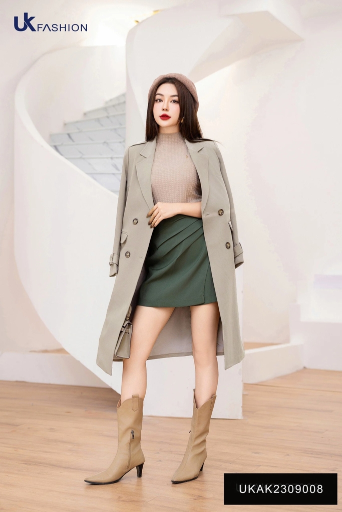 Áo Măng Tô Dáng Dài Thiết Kế Sang Trọng, Lịch Sự UKAK2309008