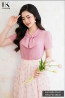 Áo Sơ Mi Nơ Cổ Bấu Mí NK Fashion Công Sở Nữ Thanh Lịch Vải Mềm Mịn NKSM2405002
