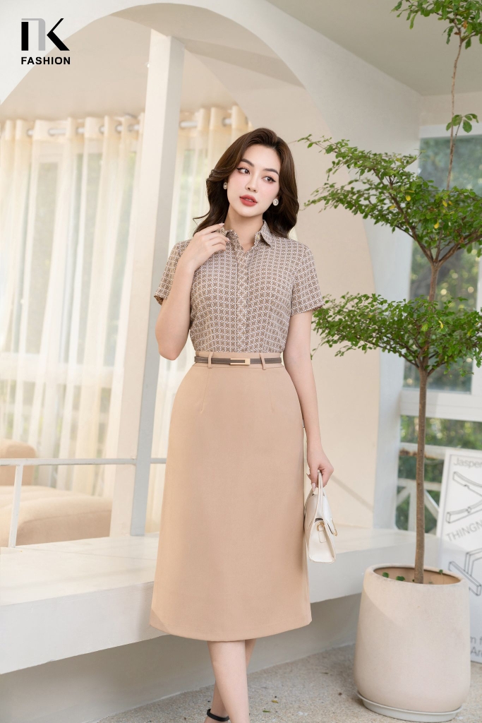 Chân Váy A Dáng Dài Basic NKCV2304001