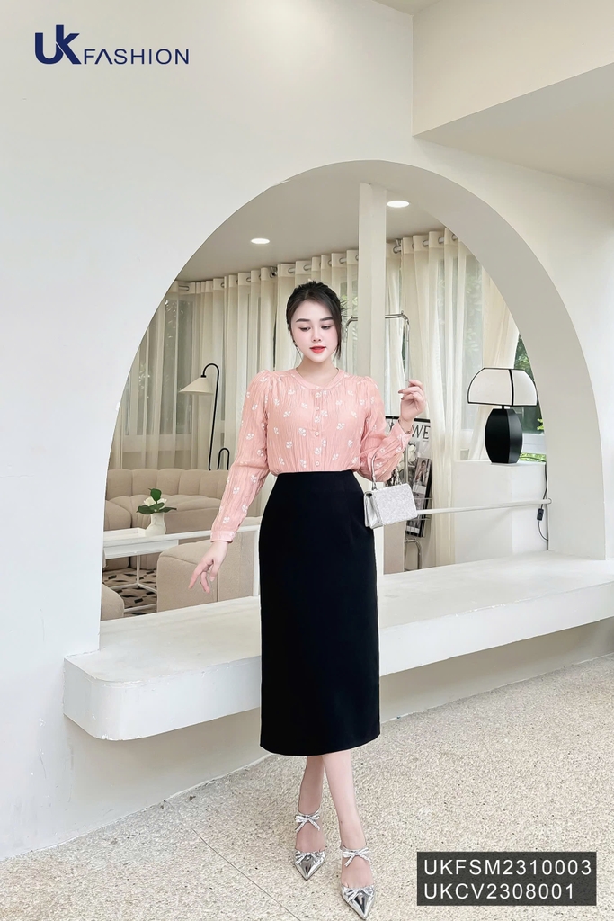 Chân Váy Bút Chì Dáng Dài UKCV2308001 NK Fashion Công Sở Nữ Đẹp, Hack Dáng, Trendy, Thiết Kế Hàn Quốc, Chất Vải Thoáng