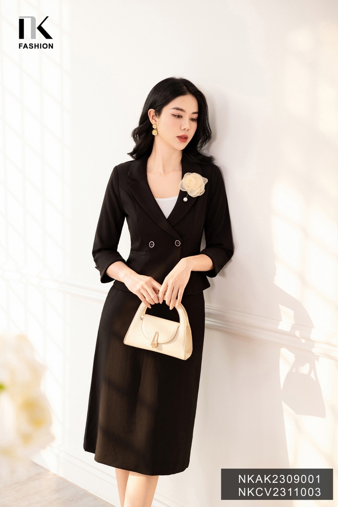 Vest 2 Lớp Tay Lỡ Cúc Bọc NKAK2309001