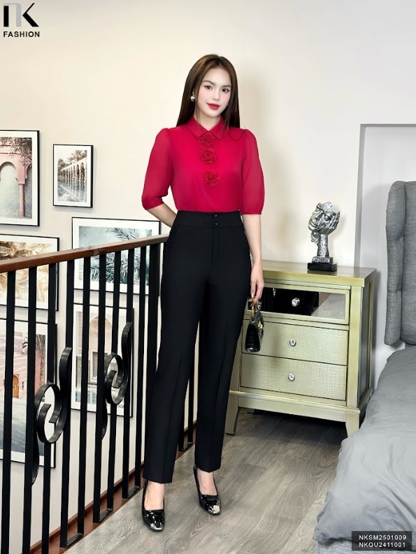 Quần Ống Đứng 25 Sang Trọng, Thanh Lịch, Đứng Form NKQU2411001