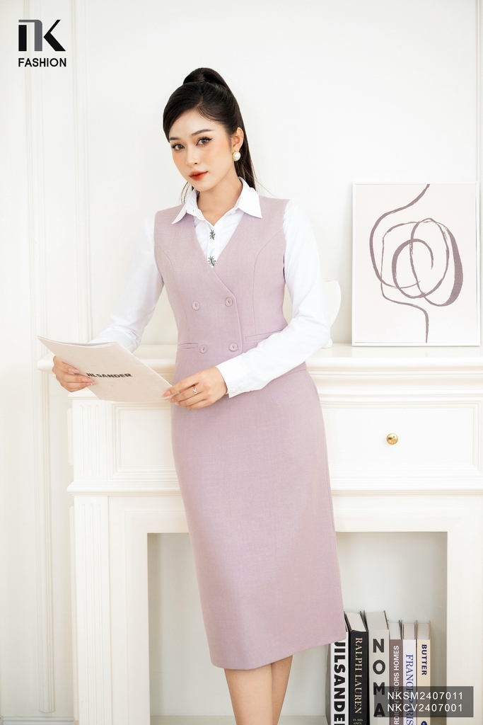 Áo ghile 7 mảnh cơi túi sang xin hợp thu NKSM2407018