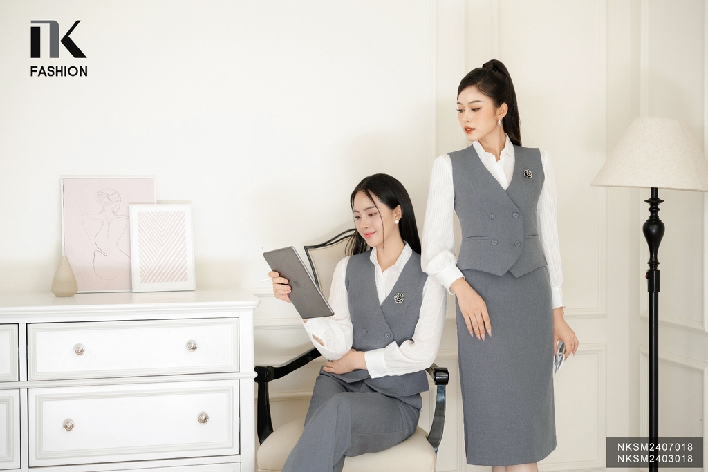 Áo ghile 7 mảnh cơi túi sang xin hợp thu NKSM2407018