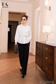 NK FASHION Áo Sơ Mi Dáng Rộng Cổ Đức NKSM2305008