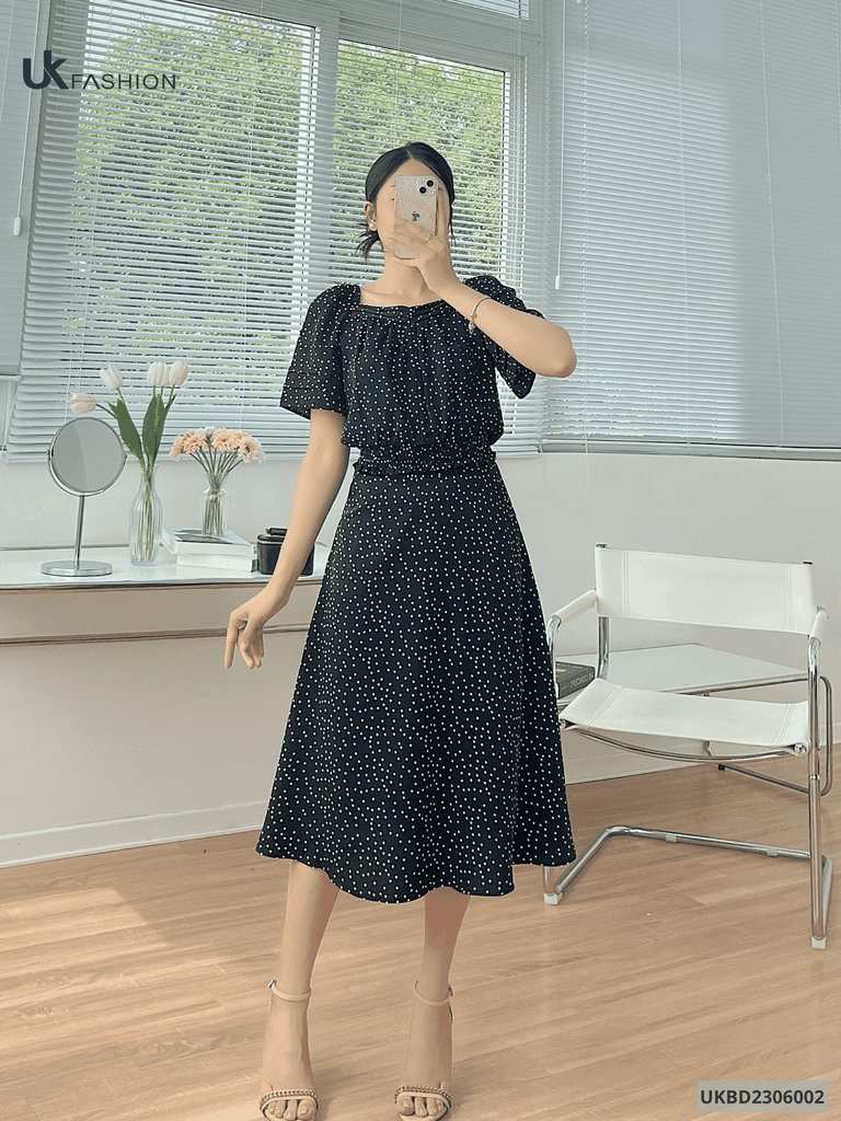 Set chân váy xòe xếp và áo 2 UK Fashion Sang Trọng Và Thanh Lịch UKBD2306002