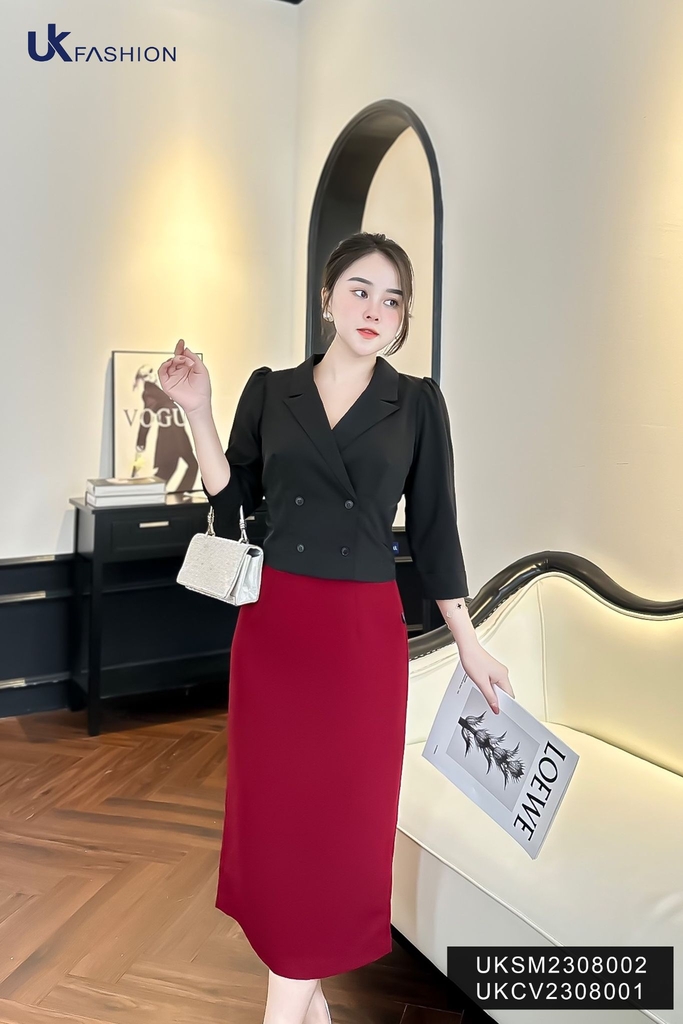 Chân Váy Bút Chì Dáng Dài UKCV2308001 NK Fashion Công Sở Nữ Đẹp, Hack Dáng, Trendy, Thiết Kế Hàn Quốc, Chất Vải Thoáng