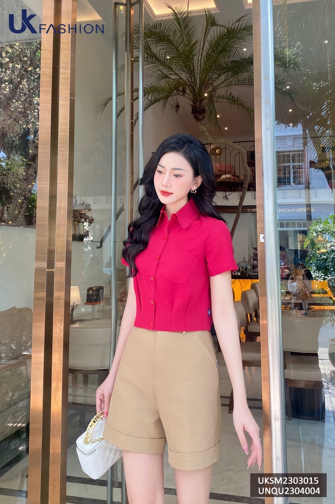 Quần Sooc 2 Túi Chéo Công Sở Đi Học Form Xinh Tôn Dáng UNQU2304004