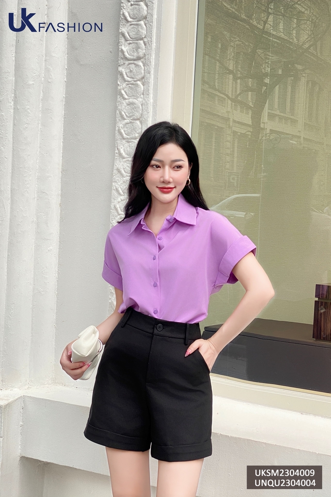 Quần Sooc 2 Túi Chéo Công Sở Đi Học Form Xinh Tôn Dáng UNQU2304004