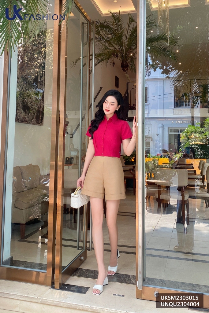 Quần Sooc 2 Túi Chéo Công Sở Đi Học Form Xinh Tôn Dáng UNQU2304004