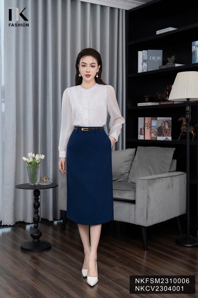 Chân Váy A Dáng Dài Basic NKCV2304001