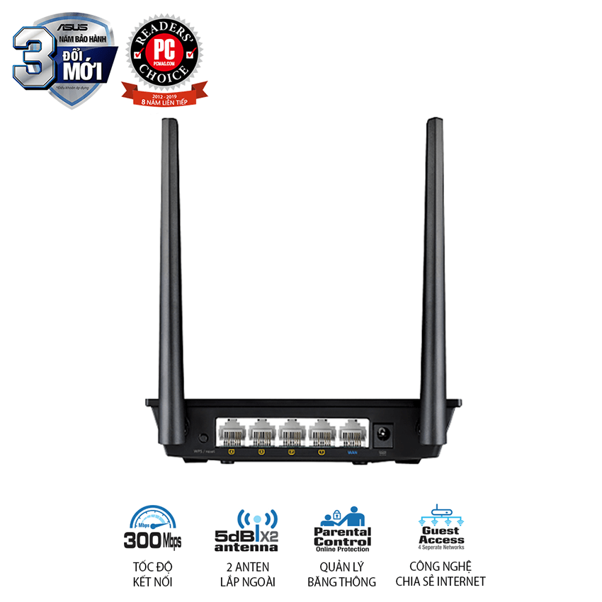 Router Wifi Repeater ASUS RT-N12+ Chuẩn N300